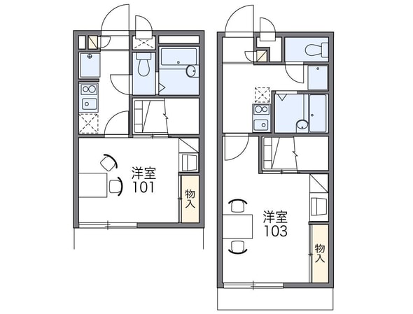 レオパレスさくらＣの物件間取画像